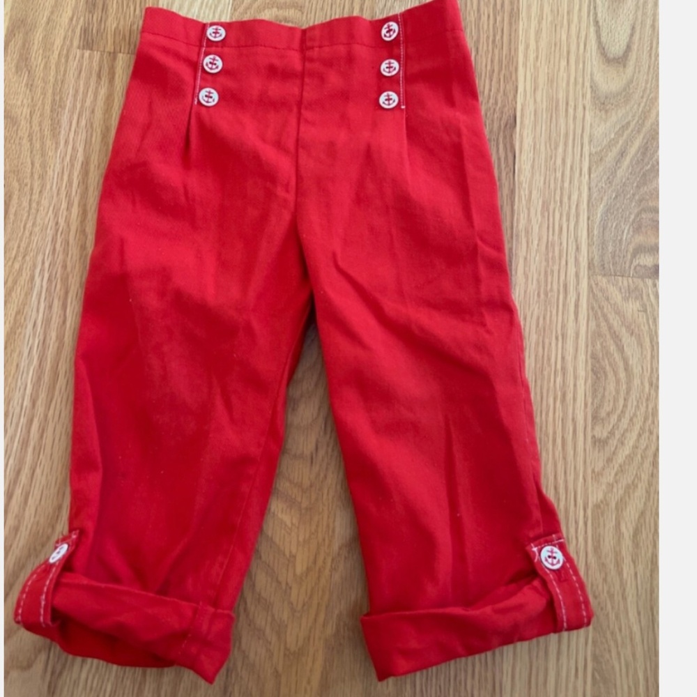 Vintage sailor pants red youth 2-3t
